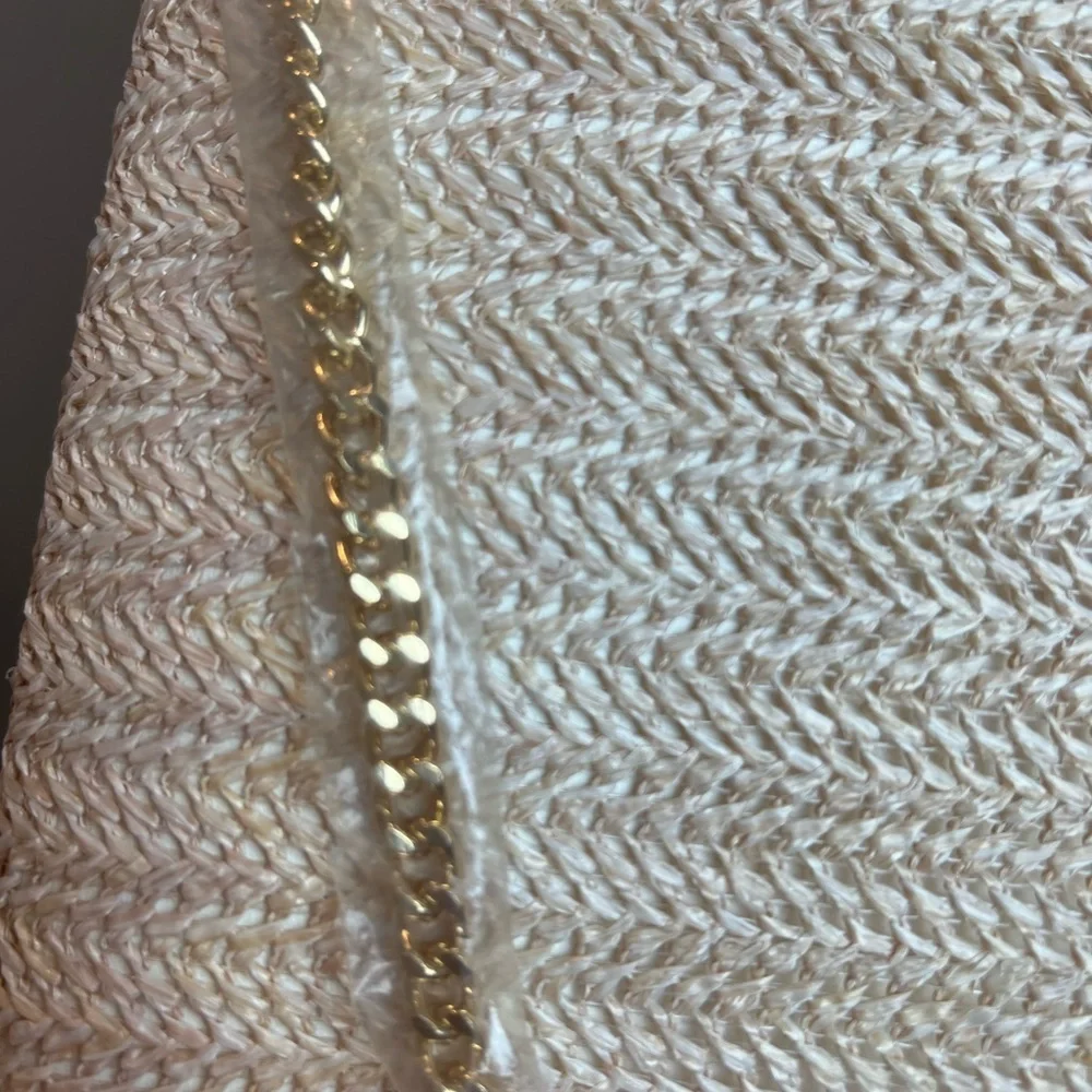Urban Expressions Beige Beaded Envelope Clutch